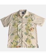 Tommy Bahama Men Shirt Floral Hawaiian Tropical Short Sleeve 100% Silk I... - $24.87