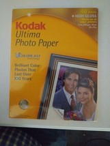 KODAK Ultima Picture Paper High Gloss, 8.5 x 11 (40 Sheets) New Inkjet 7... - $24.52