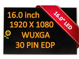 New 16.0&quot; Wuxga Laptop Led Lcd Screen For Lenovo Thinkpad P16s Gen 1 21BT 21BU - £90.98 GBP