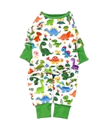 Soft Dinosaur Print Onesie Pajamas with Green Cuffs sizes: XS - XXL - $24.99