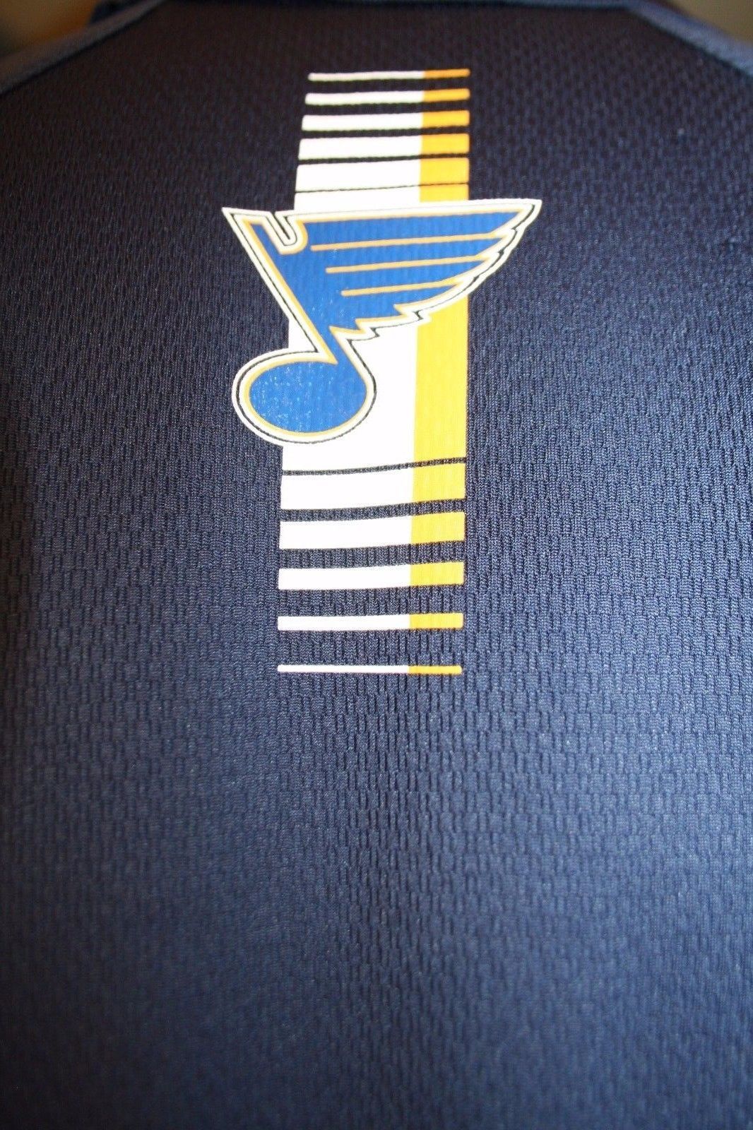 Primary image for ST. LOUIS BLUES REEBOK Play-Dry Blue Note NAVY POLO/GOLF SHIRT MEN'S LG