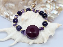Purple Orgone Bracelet Communication Psychic Abilities  Protection Amethyst - £29.09 GBP