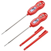 2 Pack Instant Read Digital Meat Thermometer - Ay6001-R2 Magnetic Food C... - $29.99