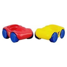 Fisher Price Little People Red &amp; Yellow 4&quot; Car Lot - Mattel 2008 - $5.00