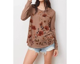 Phil Love Flower Print Top Mocha Mousse - $21.00