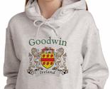 Goodwin Irish Coat of Arms Ash Hooded Sweat shirt - $35.28