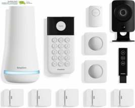 Simplisafe 12 Piece Wireless Home Security System W/Hd Camera - Optional... - $467.79