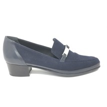 Rangoni Firenze Womens Navy Blue Leather &amp; Suede Silver Accent Pump Size... - $49.45