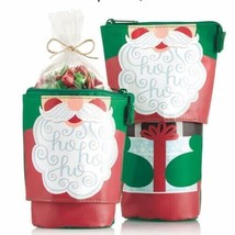 Thirty-One Gifts Hide &amp; Peek Reusable Snack Pouch Santas Beard Christmas Red NWT - £7.73 GBP