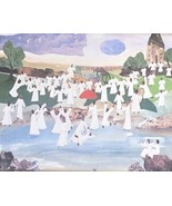 Red Umbrella Down By The River&quot; by Allen Stringfellow African American F... - $173.22 CAD