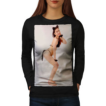 Wellcoda Cosplay Hot Girl Sexy Womens Long Sleeve T-shirt, Woman Casual Design - £19.37 GBP