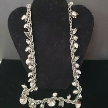 Silver Tone Bell Chime Necklace 29&quot; - $11.21