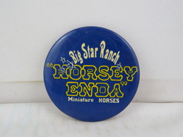 Vintage Horse Pin - Big Star Ranch Horsey Enda Mini Horses - Celluloid Pin  - $15.00