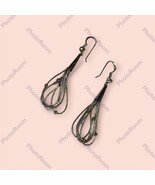 Vintage Navajo Rising Sun Sterling Silver Liquid Silver Strand Dangle Ea... - $1,132.45 MXN
