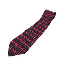 Van Heusen 100% Silk Tie Dark Red Geometric Pattern - $147.51 MXN