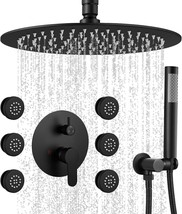 A Rough-In Valve And Trim Are Included With The Gotonovo Matte Black Ceiling - $487.94