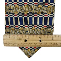 Evan Picone Gold &amp; Navy Tie Necktie Silk Men&#39;s - £7.11 GBP