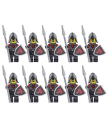 Medieval Castle Kingdom Knights Red Dragon Knights H x10 Minifigures Lot - $17.89