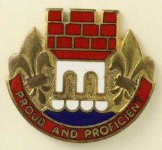 Vintage Us Dui Insignia Pin Army 549th Engineer Battalion Proud And Proficient - £7.32 GBP