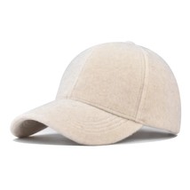 FS 2023 Gray Pink  Cashmere Baseball Cap For Men Warm Plush Women Winter Hats Ou - £89.40 GBP