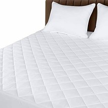 Bedding Quilted Fitted Mattress Pad (Queen)-Fitted MattressProtector-MachineWash - £31.51 GBP