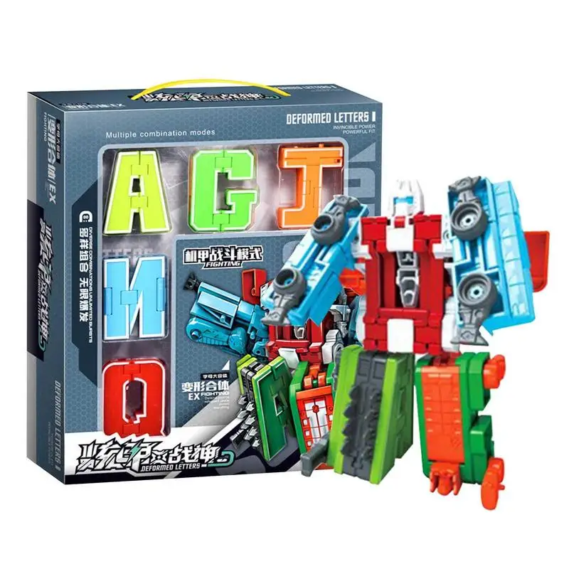 Transforming Robot Toys Alphabet Deformation Robot Toy Preschool Education - £11.47 GBP+