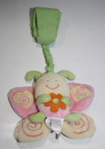 Koala Baby Pastel Plush Green Pink Butterfly 3.5&quot; Wrist Ankle Pull Soft Bug Toy - £12.27 GBP