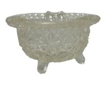 Vintage L.E. Smith Clear Kettle Dish Cigarette Ashtray Daisy and Buttons... - $13.10