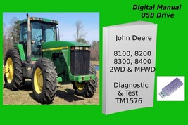John Deere 8100 8200 8300 8400 2WD &amp; MFWD Tractor Diagnostic Test Manual - $23.74