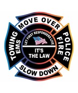 Move over it&#39;s the law Firefighter Police Towing EMS Exterior Window Decal  - £3.15 GBP+