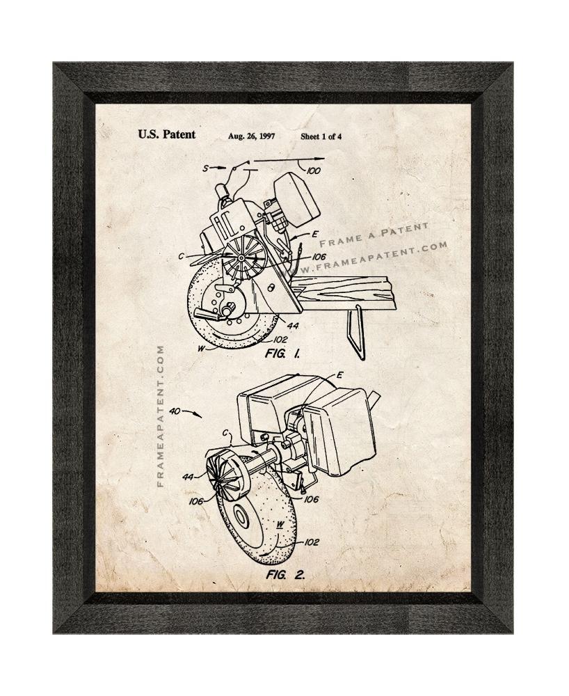 Goped Liquimatic Torque Convertor Patent Print Old Look with Beveled Wood Frame