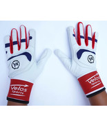 Youth Baseball Batting gloves Velos Sports® Durable Genuine Leather Red/... - $26.99