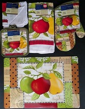 Kitchen Two Apples &amp; Pear Theme Linen &amp; Placemats, Select: Items - £5.10 GBP+