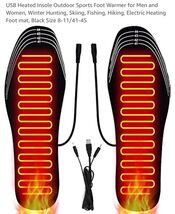 Heated Insoles, USB Heated Shoes Outdoor Sports Feet Warmer for Men and ... - $14.73