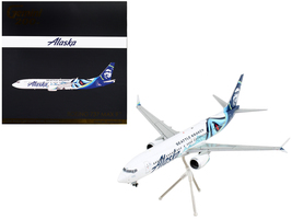 Boeing 737 MAX 9 Commercial Aircraft &quot;Alaska Airlines - Seattle Kraken&quot; White wi - £90.98 GBP