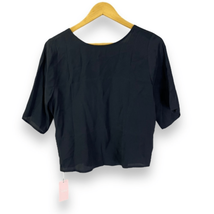 Numi Sustainable Silk Black Short Sleeve Blouse - £71.67 GBP