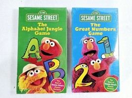 Sesame Street Alphabet Jungle Game &amp; The Great Number Game VHS - £19.65 GBP