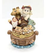 Dreamsicles 1998 Christmas Noah’s Ark Hinged 4&quot; Tall Felt Lined Trinket Box - $17.62 CAD