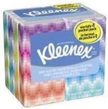 Professional Kleenex Facial Pocket 3-Ply Tissue - 10 Sheets per Pack / 8 Packs [ - £19.97 GBP