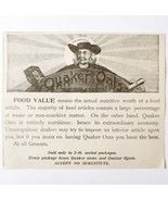 Quaker Oats The World&#39;s Breakfast 1897 Advertisement Victorian Cereal AD... - $27.22 CAD