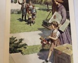 1961 Vintage Church Lithograph Visiting New Neighbors 12 1/2” Tall - £6.22 GBP