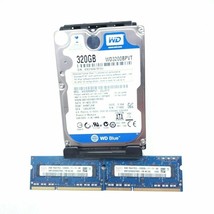 Hynix 4GB 2x 2GB DDR3 RAM &amp; WD Blue 320GB Hard Disk Drive Kit Apple Macbook Pro - £11.72 GBP