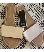 Charles Albert ~ Slip On ~ Open Toe ~ METALLIC Strap Sandals ~ Size Larg... - $282.30 MXN
