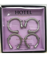 Hotel Elegance Stainless Steel Napkin Rings Set of 4 New In Box - $66.50 MXN