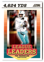 2024 Score League Leaders Gold #8 Tua Tagovailoa NM-MT Dolphins ID:75456 - $5.93