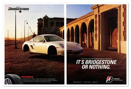 Bridgestone Potenza Tires Porsche Cayman 2007 2-Page Print Magazine Ad - £9.60 GBP