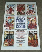 1998 Marvel poster 1:Punisher,Black Panther,Daredevil,X-Men,Avengers,Spi... - $24.06