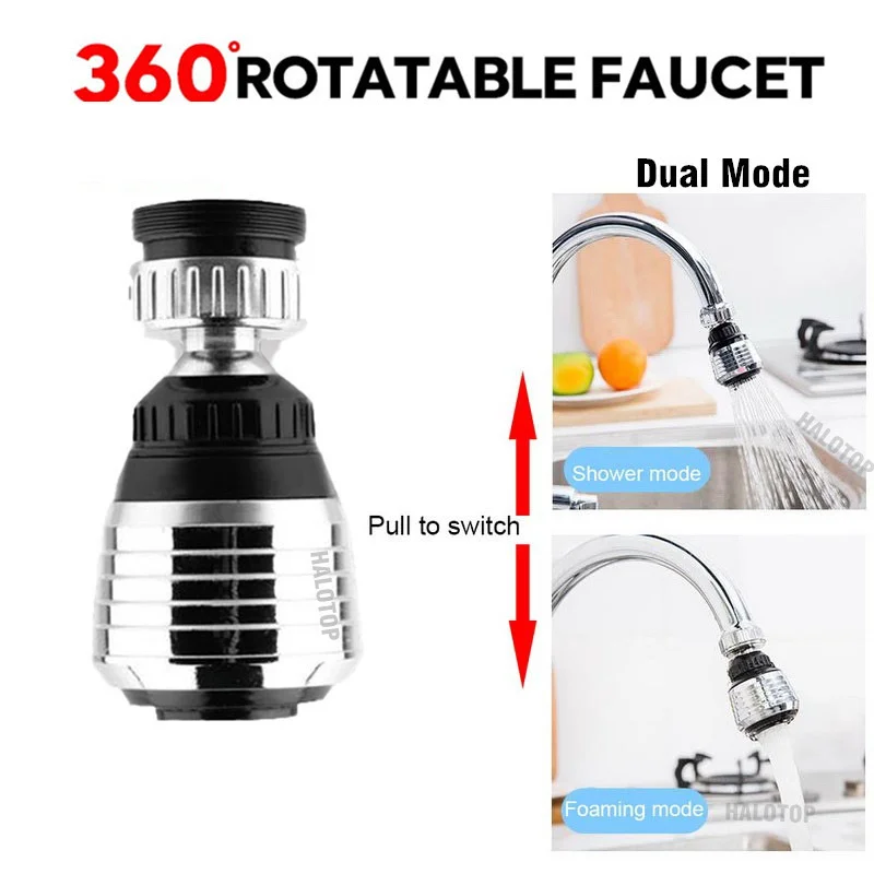 House Home 2 Mode Faucet Extender Nozzle Water Diffuser Tap Mixer Aerator Kitche - £19.98 GBP