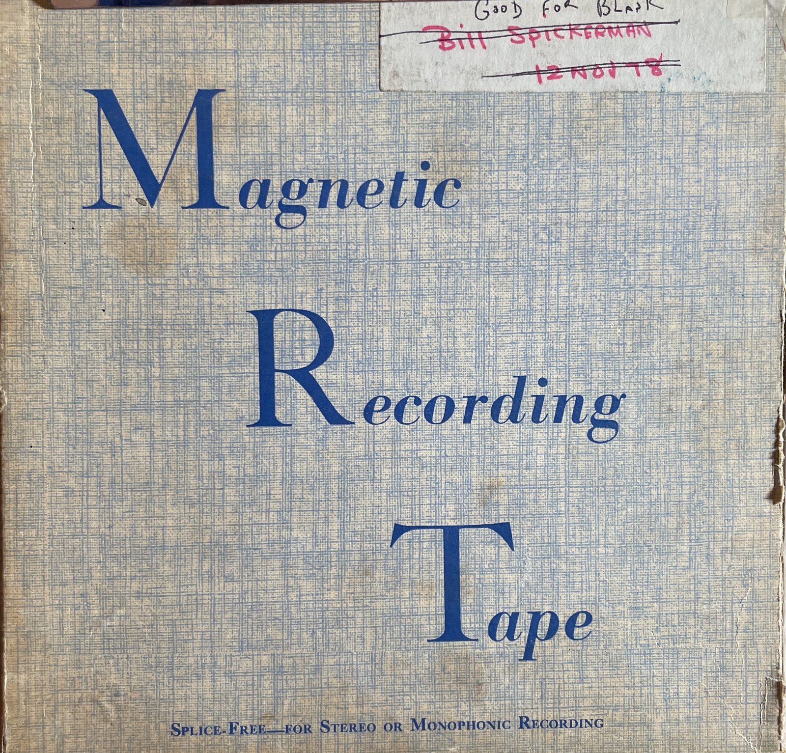 7&quot; Reel to Reel 1/4&quot; by 1200 ft. Recording Tape...Used - $6.49