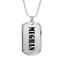 Meghan v01 - Luxury Dog Tag Necklace Personalized Name - £31.86 GBP